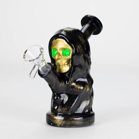 6″ Black Skull Soft Glass Bong [XY008] Glass Bong Canadian Distributor