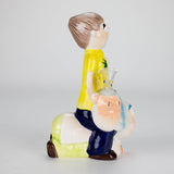 8″ Cartoon Duo Adventure Ceramic Bong – Whimsical Vintage Collection [ES082WP] Ceramic Bong Canadian Distributor