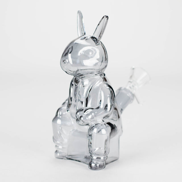 6″ Black Bunny Soft Glass Bong [XD006] Glass Bong Canadian Distributor