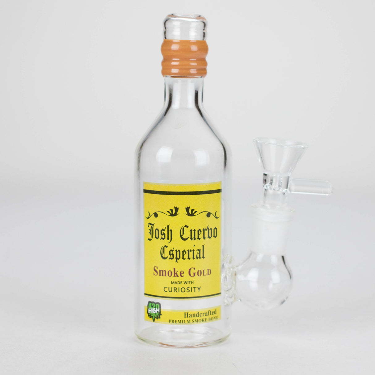 6″ Wine Bottle Design Glass Bong [G0923045] Glass Bong Canadian Distributor Josh Cuerbo (Bottle 1)