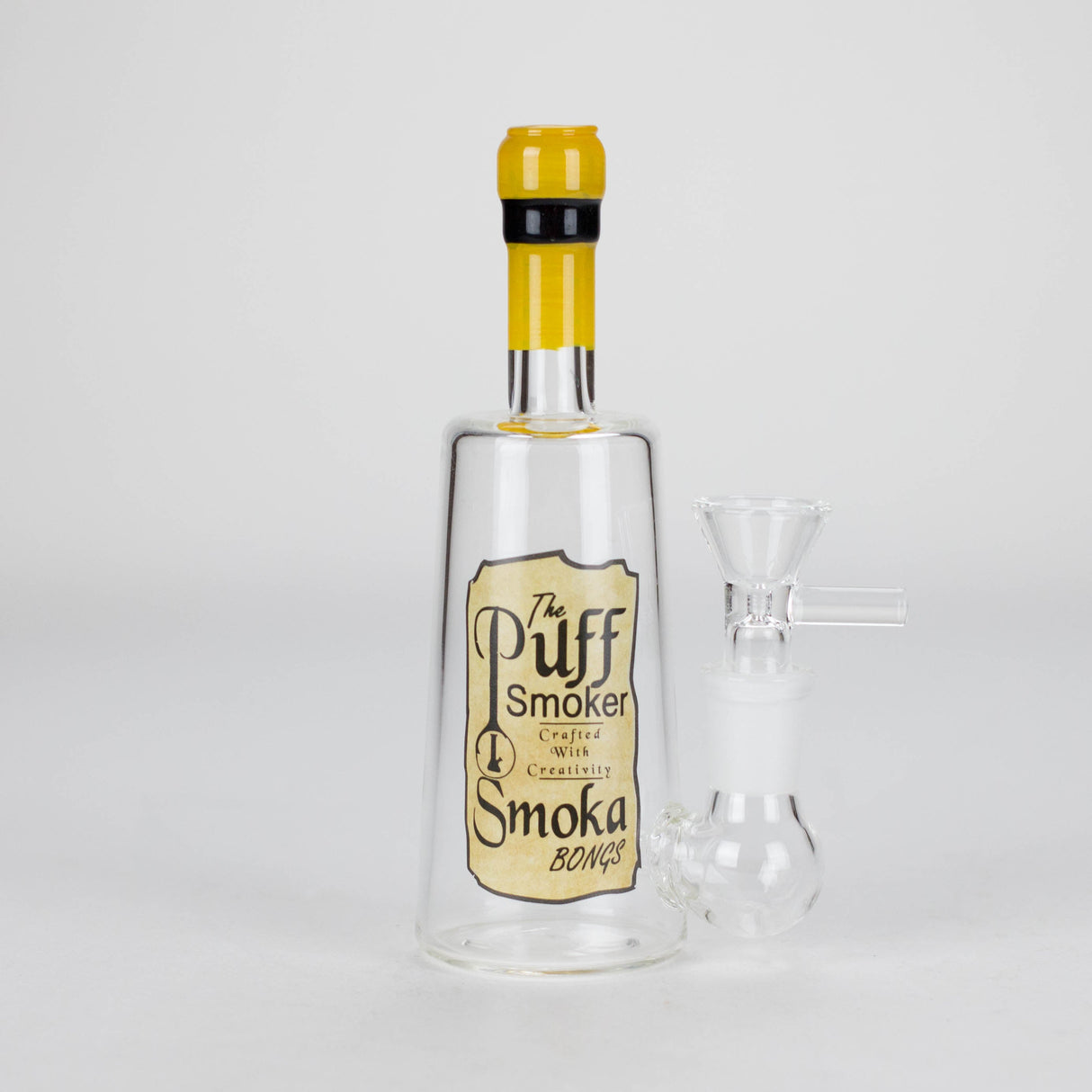 6″ Wine Bottle Design Glass Bong [G0923045] Glass Bong Canadian Distributor The Puff Smoker (Bottle 7)