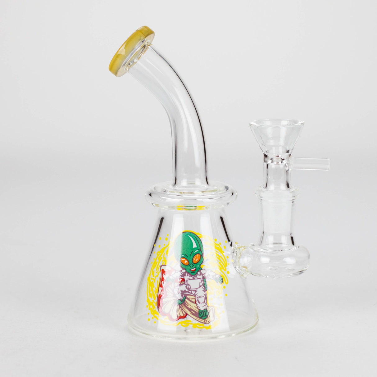 6.5″ Cartoon PrintGlass Bong [F230829-2D] Glass Bong Canadian Distributor Yellow (Sticker 1)