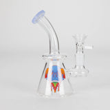 6.5″ Cartoon PrintGlass Bong [F230829-2D] Glass Bong Canadian Distributor Milk Blue (Sticker 2)