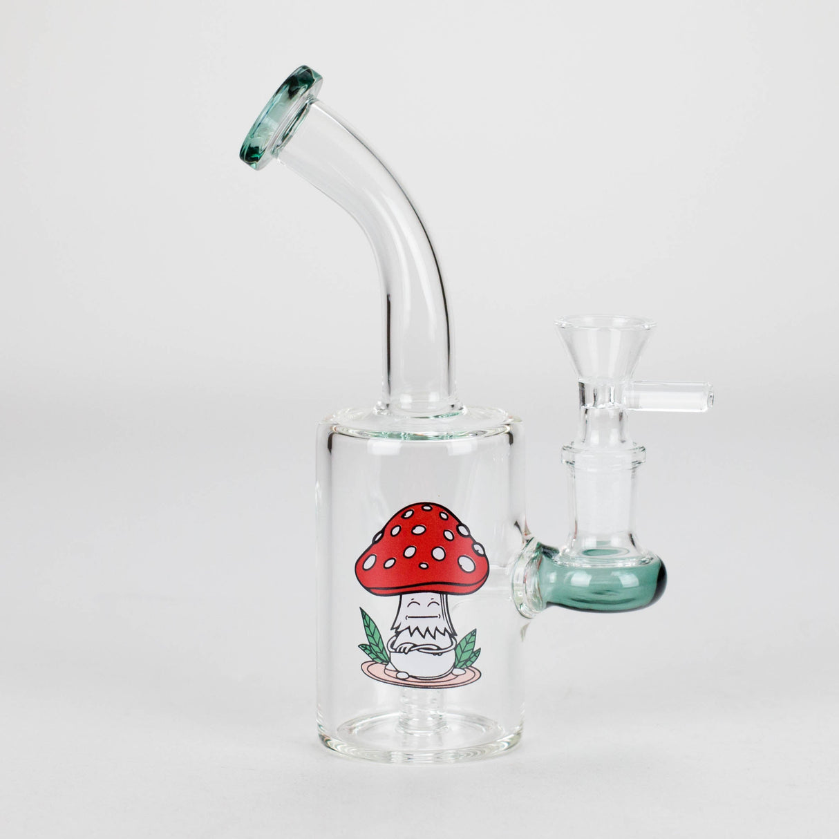 6.5″ Cartoon Print Glass Bong [F230829-2E] Glass Bong Canadian Distributor Lake Green (Sticker 5)