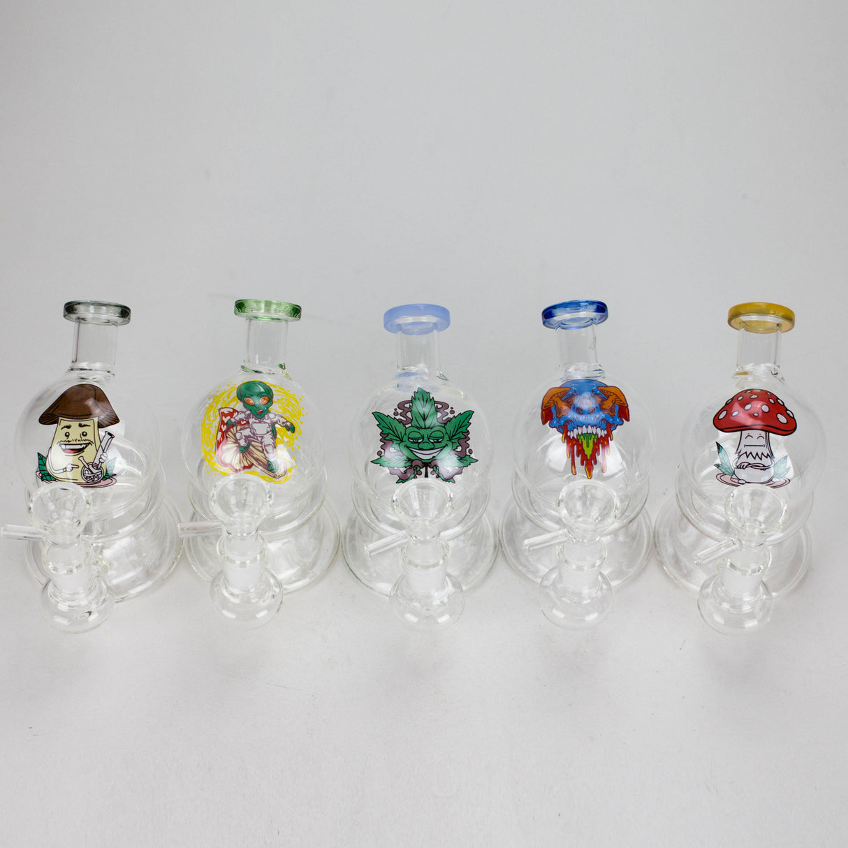 6.5″ Cartoon Print Glass Bong [F230829-3] Glass Bong Canadian Distributor