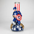 12" Captain Star Glass Bong – 9mm Thick Superhero-Themed Glass Resin · Silicone · Plastic Bong RMG WHOLESALE