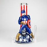 12" Captain Star Glass Bong – 9mm Thick Superhero-Themed Glass Resin · Silicone · Plastic Bong RMG WHOLESALE