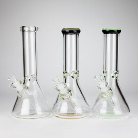 12" Classic Rim Beaker Bong – 9mm Thick Glass with 14mm Bowl Joint Glass Bong RMG WHOLESALE
