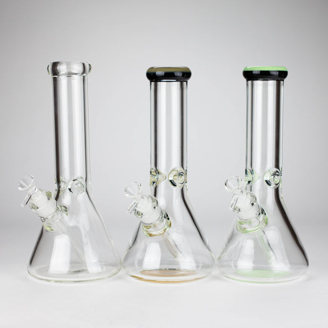 12" Classic Rim Beaker Bong – 9mm Thick Glass with 14mm Bowl Joint Glass Bong RMG WHOLESALE
