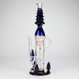 17" Enchanted Forest Glass Bong – Stemless Recycler with 14mm Bowl Joint Glass Bong RMG WHOLESALE
