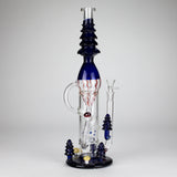 17" Enchanted Forest Glass Bong – Stemless Recycler with 14mm Bowl Joint Glass Bong RMG WHOLESALE