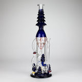 17" Enchanted Forest Glass Bong – Stemless Recycler with 14mm Bowl Joint Glass Bong RMG WHOLESALE