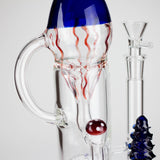 17" Enchanted Forest Glass Bong – Stemless Recycler with 14mm Bowl Joint Glass Bong RMG WHOLESALE