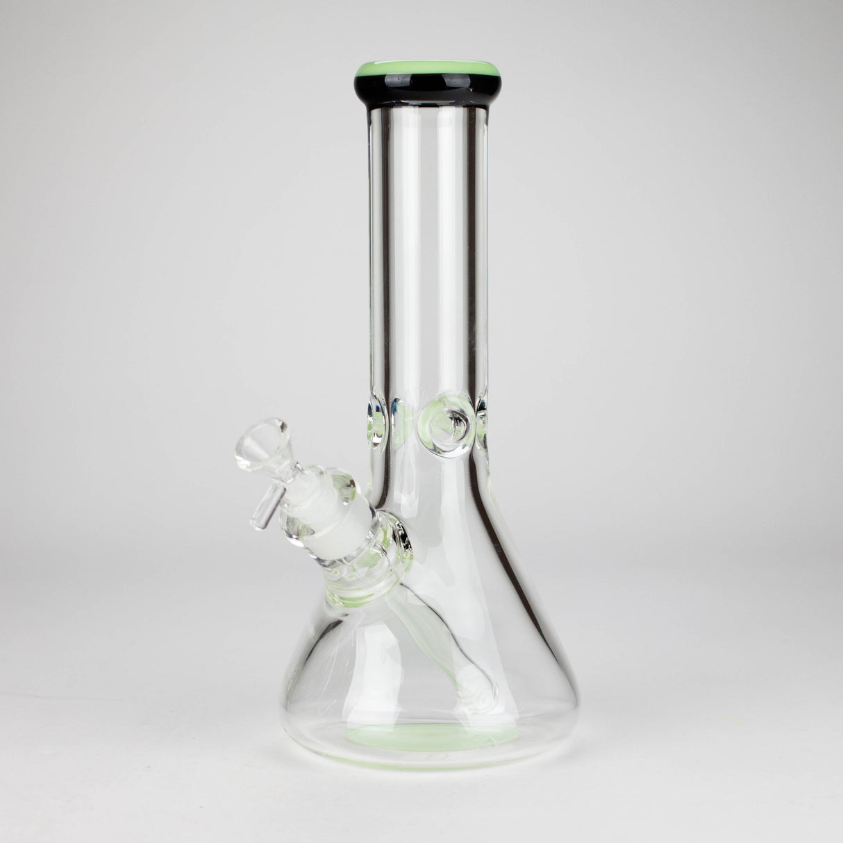 12" Classic Rim Beaker Bong – 9mm Thick Glass with 14mm Bowl Joint Glass Bong RMG WHOLESALE Green
