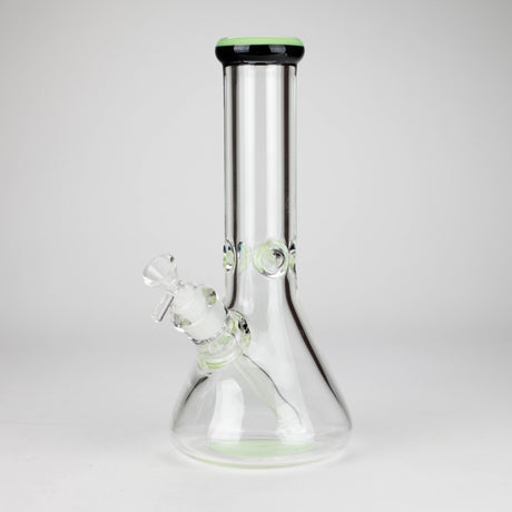 12" Classic Rim Beaker Bong – 9mm Thick Glass with 14mm Bowl Joint Glass Bong RMG WHOLESALE Green