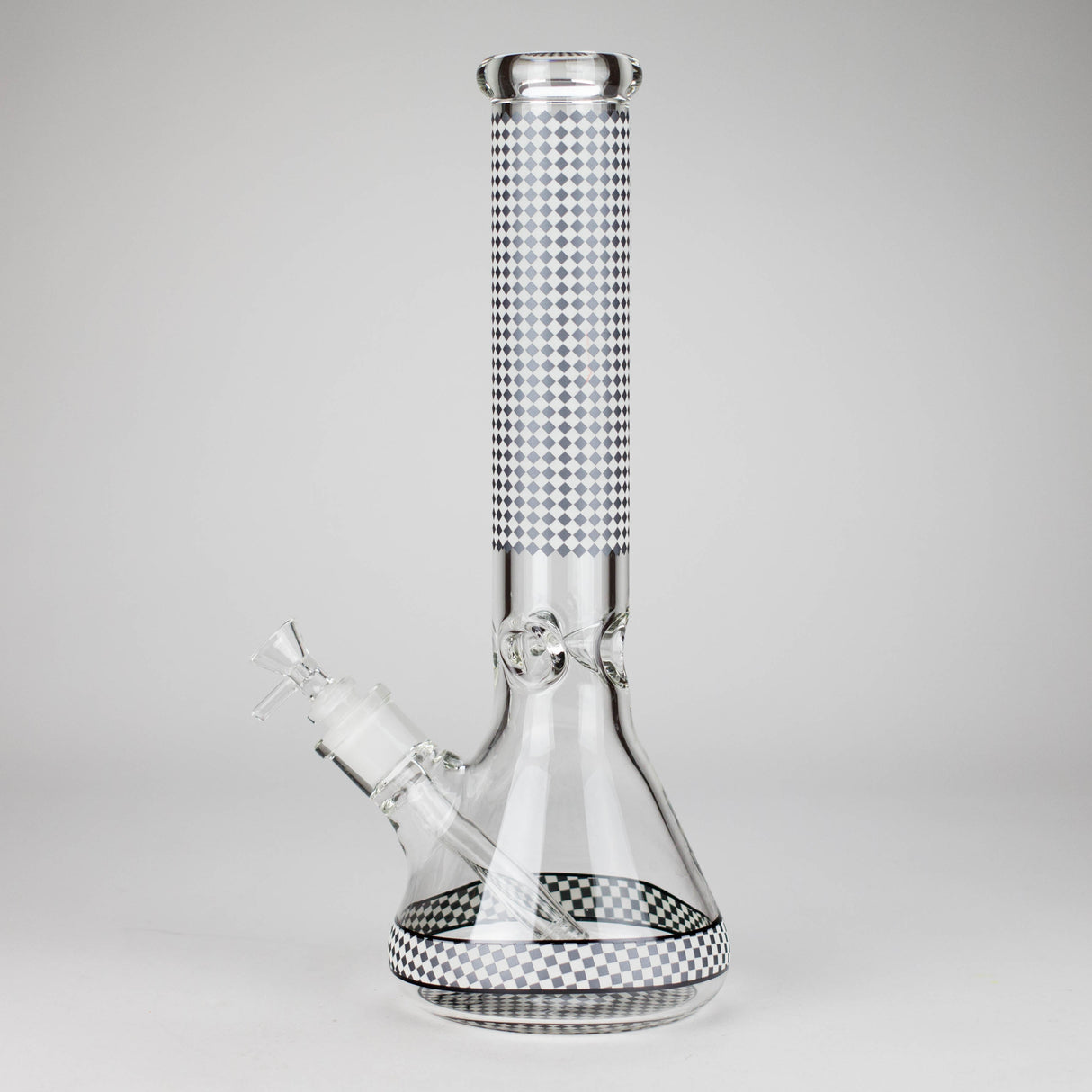 15" Grid Pattern Beaker Bong – Glow in the Dark Glass Bong RMG WHOLESALE