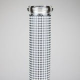 15" Grid Pattern Beaker Bong – Glow in the Dark Glass Bong RMG WHOLESALE