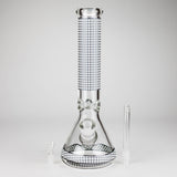 15" Grid Pattern Beaker Bong – Glow in the Dark Glass Bong RMG WHOLESALE