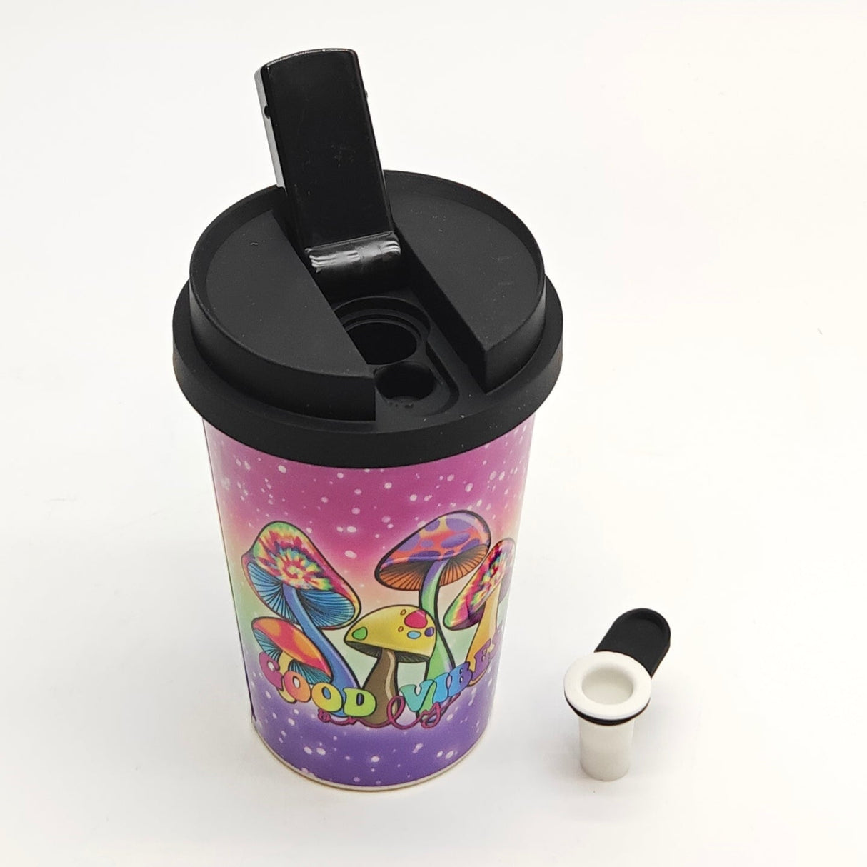 Coffee Cup Bong with ceramic bowl - Assorted Design [SP1061P-M] Resin · Silicone · Plastic Bong Super Supplys Inc
