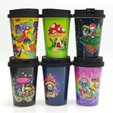 Coffee Cup Bong with ceramic bowl - Assorted Design [SP1061P-M] Resin · Silicone · Plastic Bong Super Supplys Inc