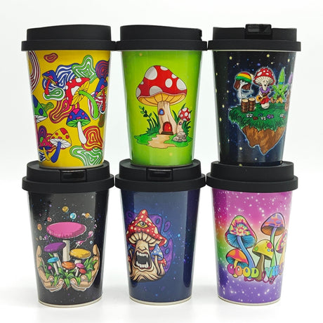 Coffee Cup Bong with ceramic bowl - Assorted Design [SP1061P-M] Resin · Silicone · Plastic Bong Super Supplys Inc