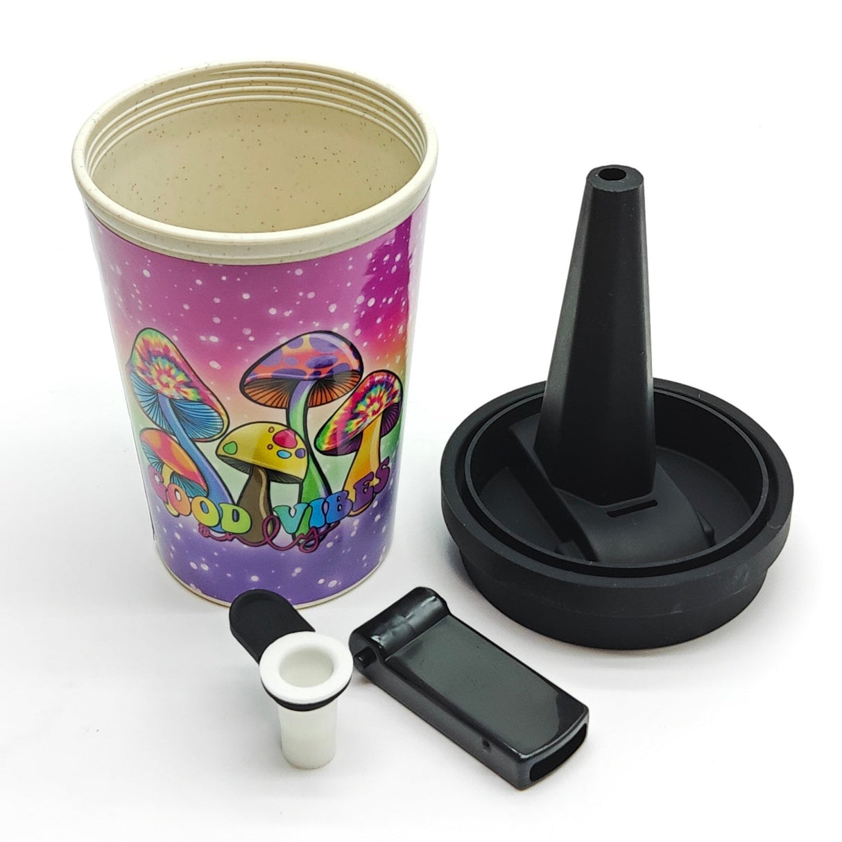 Coffee Cup Bong with ceramic bowl - Assorted Design [SP1061P-M] Resin · Silicone · Plastic Bong Super Supplys Inc