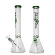 Johnny Green | 16″ 9mm Beaker with Elephant Joint and Grid Percolator Slide – Green (MJG-003) Glass Bong Canadian Distributor