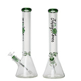 Johnny Green | 16″ 9mm Beaker with Elephant Joint and Grid Percolator Slide – Green (MJG-003) Glass Bong Canadian Distributor