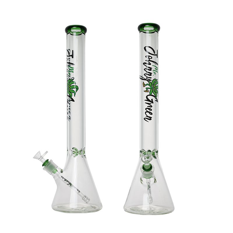 Johnny Green | 20″ 9mm Beaker with Elephant Joint and Grid Percolator Slide – Green (MJG-004) Glass Bong Canadian Distributor