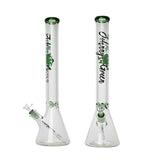 Johnny Green | 20″ 9mm Beaker with Elephant Joint and Grid Percolator Slide – Green (MJG-004) Glass Bong Canadian Distributor