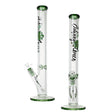 Johnny Green | 20″ 9mm Straight Tube with Grid Percolator Slide – Green (MJG-014) Glass Bong Canadian Distributor