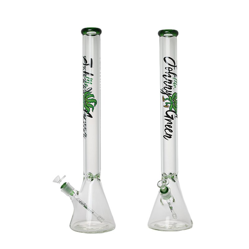 Johnny Green | 24″ 9mm Beaker with Elephant Joint and Grid Percolator Slide – Green (MJG-005) Glass Bong Canadian Distributor