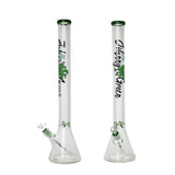 Johnny Green | 24″ 9mm Beaker with Elephant Joint and Grid Percolator Slide – Green (MJG-005) Glass Bong Canadian Distributor