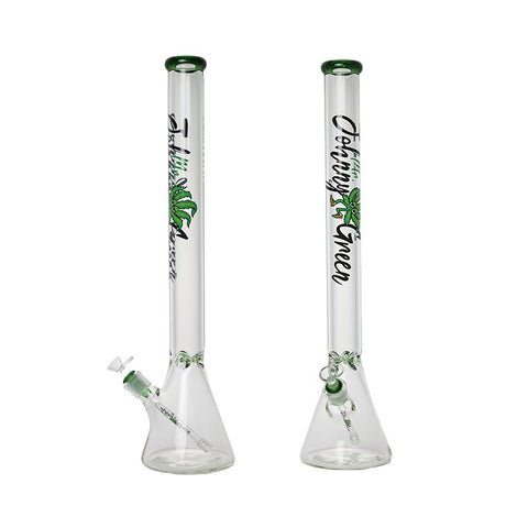 Johnny Green | 24″ 9mm Beaker with Elephant Joint and Grid Percolator Slide – Green (MJG-005) Glass Bong Canadian Distributor