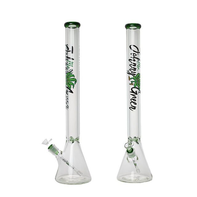 Johnny Green | 24″ 9mm Beaker with Elephant Joint and Grid Percolator Slide – Green (MJG-005) Glass Bong Canadian Distributor