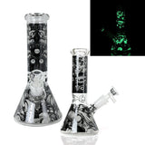 8″Glow In The Dark Glass bong – Assorted (CDGlOW-001-15)-Box of 15 Glass Bong Canadian Distributor