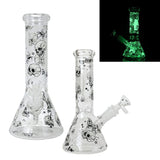 8″Glow In The Dark Glass bong – Assorted (CDGlOW-001-15)-Box of 15 Glass Bong Canadian Distributor