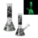 8″Glow In The Dark Glass bong – Assorted (CDGlOW-001-15)-Box of 15 Glass Bong Canadian Distributor