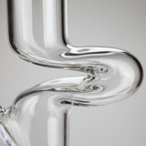 NG | 12" Zong Straight Bong – Colored Base & Slitted Downstem [G1103] Glass Bong High-End Brands Glass