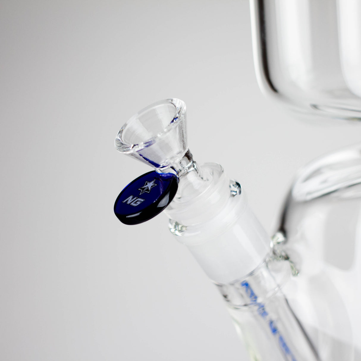 NG | 12" Zong Straight Bong – Colored Base & Slitted Downstem [G1103] Glass Bong High-End Brands Glass