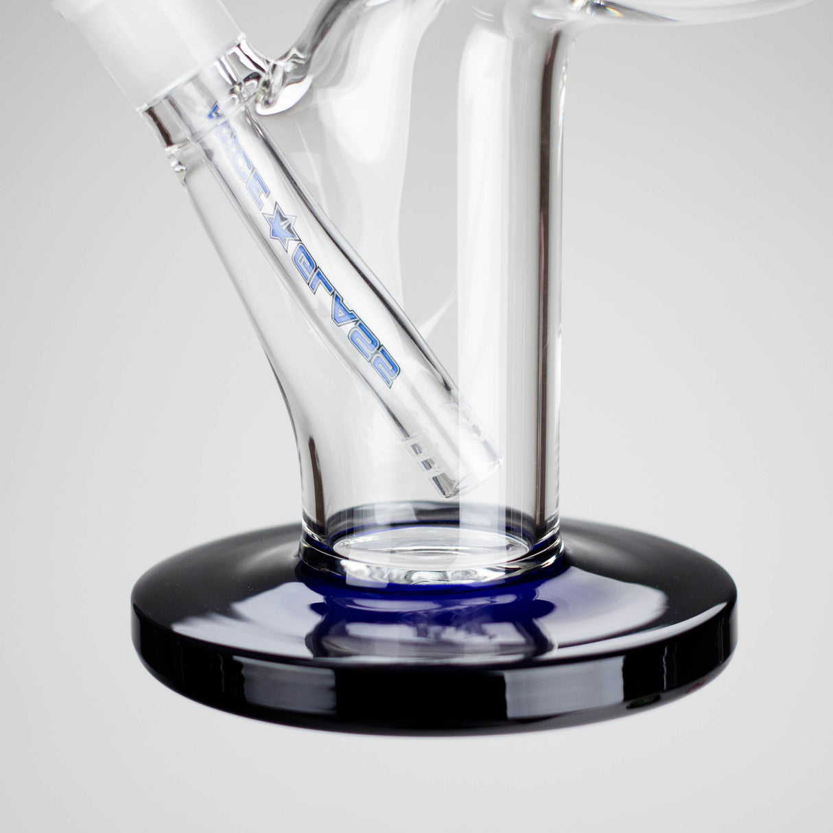 NG | 12" Zong Straight Bong – Colored Base & Slitted Downstem [G1103] Glass Bong High-End Brands Glass