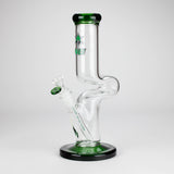 NG | 12" Zong Straight Bong – Colored Base & Slitted Downstem [G1103] Glass Bong High-End Brands Glass GREEN