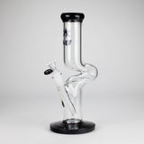 NG | 12" Zong Straight Bong – Colored Base & Slitted Downstem [G1103] Glass Bong High-End Brands Glass BLACK