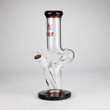 NG | 12" Zong Straight Bong – Colored Base & Slitted Downstem [G1103] Glass Bong High-End Brands Glass AMBER