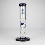 NG | 12" Zong Straight Bong – Colored Base & Slitted Downstem [G1103] Glass Bong High-End Brands Glass