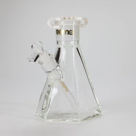 Preemo | 8" Hexagonal Beaker Base – 7mm Thick Geometric Glass [P028] Glass Bong preemo GOLD