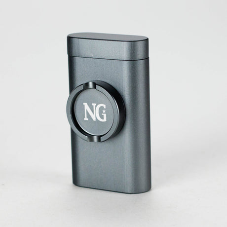 NG - Metal Dugout with Grinder [JC8042] Dugout High-End Brands Glass Grey