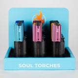 Soul Torches | Multi Color Torch lighter - 12 Count Display [1818] Torch Canadian Distributor