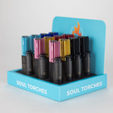 Soul Torches | Multi Color Torch lighter - 12 Count Display [1818] Torch Canadian Distributor