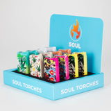 Soul Torches | Multi Color Torch lighter - 12 Count Display [1805] Torch Canadian Distributor